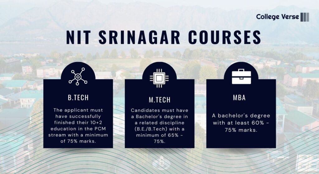 NIT Srinagar Courses